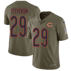 bears #29 tyrique stevenson olive youth stitched nfl limited 2017 salute to service wholesale jersey