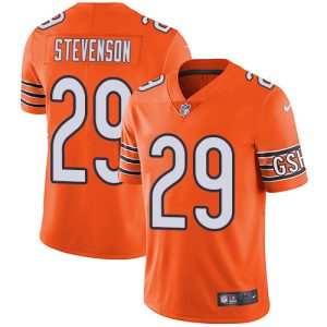 bears #29 tyrique stevenson orange men's stitched nfl limited rush youth jersey