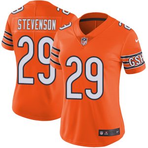 bears #29 tyrique stevenson orange women's stitched nfl limited rush cheap jersey