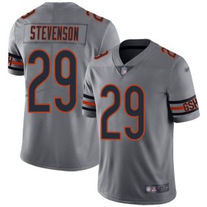 Bears #29 Tyrique Stevenson Silver Men's Stitched NFL Limited Inverted Legend Jersey