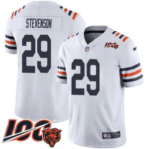 Bears #29 Tyrique Stevenson White Alternate Men's Stitched NFL Vapor Untouchable Limited 100th Season Jersey