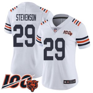 Bears #29 Tyrique Stevenson White Alternate Women's Stitched NFL Vapor Untouchable Limited 100th Season Jersey