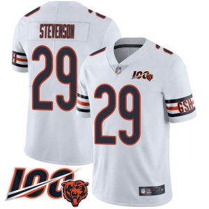 wholesale Bears #29 Tyrique Stevenson White White Men's Stitched NFL 100th Season Vapor Untouchable Limited Jersey