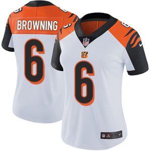 replica Bengals #6 Jake Browning White Women's Stitched NFL Vapor Untouchable Limited Jersey