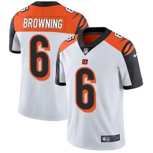 Bengals #6 Jake Browning White Youth Stitched NFL Vapor Untouchable Limited Jersey