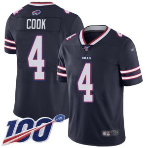 wholesale Bills #4 James Cook Navy Men's Stitched NFL Limited Inverted Legend 100th Season Jersey