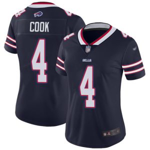 Bills #4 James Cook Navy Women's Stitched NFL Limited Inverted Legend Jersey