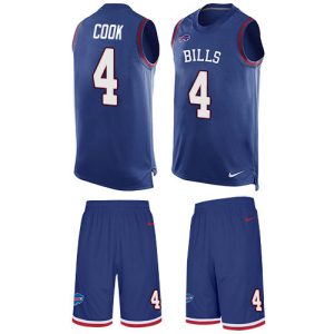 authentic Bills #4 James Cook Royal Blue Team Color Men's Stitched NFL Limited Tank Top Suit Jersey