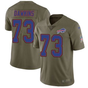 Bills #73 Dion Dawkins Olive Men's Stitched NFL Limited 2017 Salute To Service Jersey