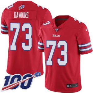 bills #73 dion dawkins red men's stitched nfl limited rush 100th season limited jersey