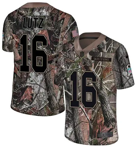 broncos #16 wil lutz camo youth stitched nfl limited rush realtree personalized jersey