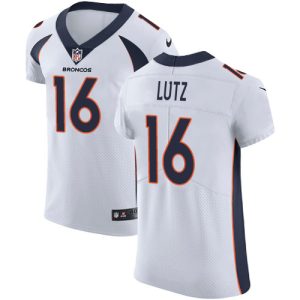 Broncos #16 Wil Lutz White Men's Stitched NFL New Elite Jersey