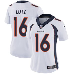 Broncos #16 Wil Lutz White Women's Stitched NFL Vapor Untouchable Limited Jersey