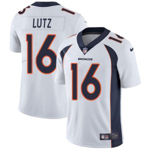 youth Broncos #16 Wil Lutz White Youth Stitched NFL Vapor Untouchable Limited Jersey