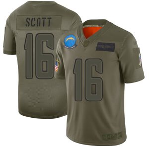 chargers #16 j.k. scott camo men's stitched nfl limited 2019 salute to service cheap jersey