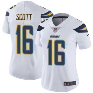 wholesale Chargers #16 J.K. Scott White Women's Stitched NFL Vapor Untouchable Limited Jersey