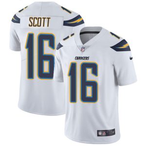 chargers #16 j.k. scott white youth stitched nfl vapor untouchable limited custom jersey