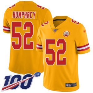 chiefs #52 creed humphrey gold men's stitched nfl limited inverted legend 100th season wholesale jersey