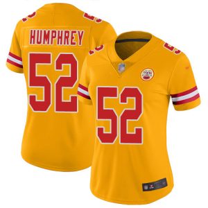 cheap Chiefs #52 Creed Humphrey Gold Women's Stitched NFL Limited Inverted Legend Jersey