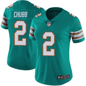 Dolphins #2 Bradley Chubb Aqua Green Alternate Women's Stitched NFL Vapor Untouchable Limited Jersey