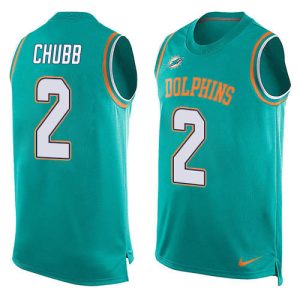 elite Dolphins #2 Bradley Chubb Aqua Green Team Color Men's Stitched NFL Limited Tank Top Jersey