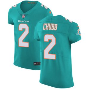 Dolphins #2 Bradley Chubb Aqua Green Team Color Men's Stitched NFL Vapor Untouchable Elite Jersey