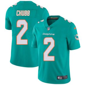 customized Dolphins #2 Bradley Chubb Aqua Green Team Color Men's Stitched NFL Vapor Untouchable Limited Jersey