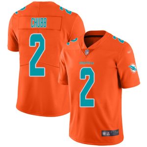 Dolphins #2 Bradley Chubb Orange Youth Stitched NFL Limited Inverted Legend Jersey