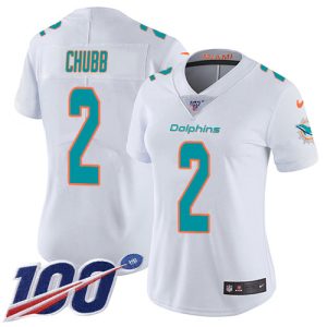 dolphins #2 bradley chubb white women's stitched nfl 100th season vapor untouchable limited cheap jersey