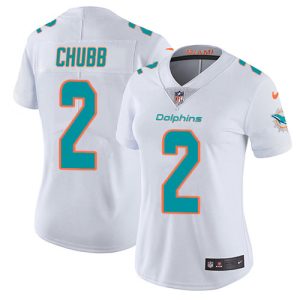 Dolphins #2 Bradley Chubb White Women's Stitched NFL Vapor Untouchable Limited Jersey