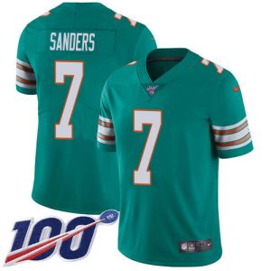 wholesale Dolphins #7 Jason Sanders Aqua Green Alternate Youth Stitched NFL 100th Season Vapor Untouchable Limited Jersey