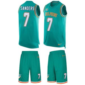 wholesale Dolphins #7 Jason Sanders Aqua Green Team Color Men's Stitched NFL Limited Tank Top Suit Jersey