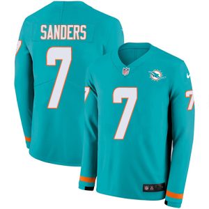 dolphins #7 jason sanders aqua green team color men's stitched nfl limited therma long sleeve wholesale jersey