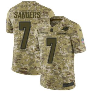 dolphins #7 jason sanders camo men's stitched nfl limited 2018 salute to service wholesale jersey