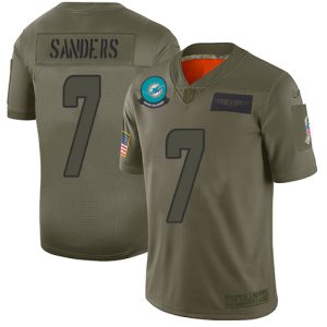 dolphins #7 jason sanders camo men's stitched nfl limited 2019 salute to service wholesale jersey