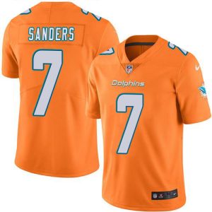 Dolphins #7 Jason Sanders Orange Men's Stitched NFL Limited Rush Jersey