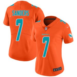 youth Dolphins #7 Jason Sanders Orange Women's Stitched NFL Limited Inverted Legend Jersey