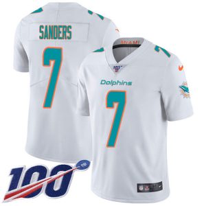 wholesale Dolphins #7 Jason Sanders White Men's Stitched NFL 100th Season Vapor Limited Jersey