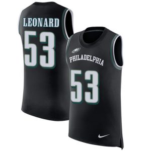 Eagles #53 Shaquille Leonard Black Alternate Men's Stitched NFL Limited Rush Tank Top Jersey