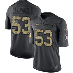 eagles #53 shaquille leonard black men's stitched nfl limited 2016 salute to service wholesale jersey