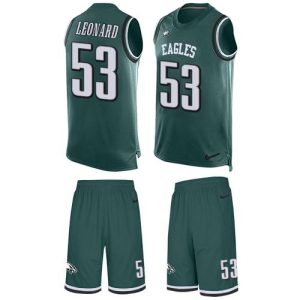 Eagles #53 Shaquille Leonard Green Team Color Men's Stitched NFL Limited Tank Top Suit Jersey