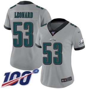 eagles #53 shaquille leonard silver women's stitched nfl limited inverted legend 100th season cheap jersey