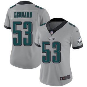 eagles #53 shaquille leonard silver women's stitched nfl limited inverted legend authentic jersey