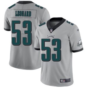 Eagles #53 Shaquille Leonard Silver Youth Stitched NFL Limited Inverted Legend Jersey