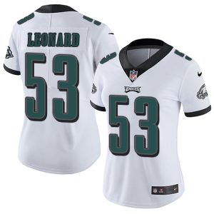 eagles #53 shaquille leonard white women's stitched nfl vapor untouchable limited cheap jersey