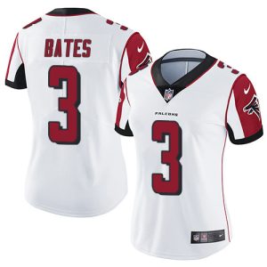 Falcons #3 Jessie Bates White Stitched Women's NFL Vapor Untouchable Limited Jersey