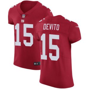 giants #15 tommy devito red alternate men's stitched nfl new elite custom jersey