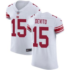 Giants #15 Tommy DeVito White Men's Stitched NFL New Elite Jersey