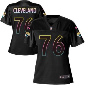 jaguars #76 ezra cleveland black women's nfl fashion game cheap jersey