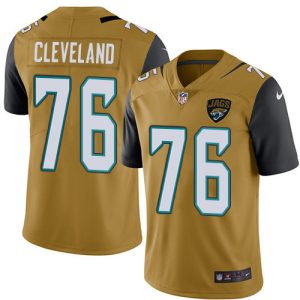 youth Jaguars #76 Ezra Cleveland Gold Men's Stitched NFL Limited Rush Jersey